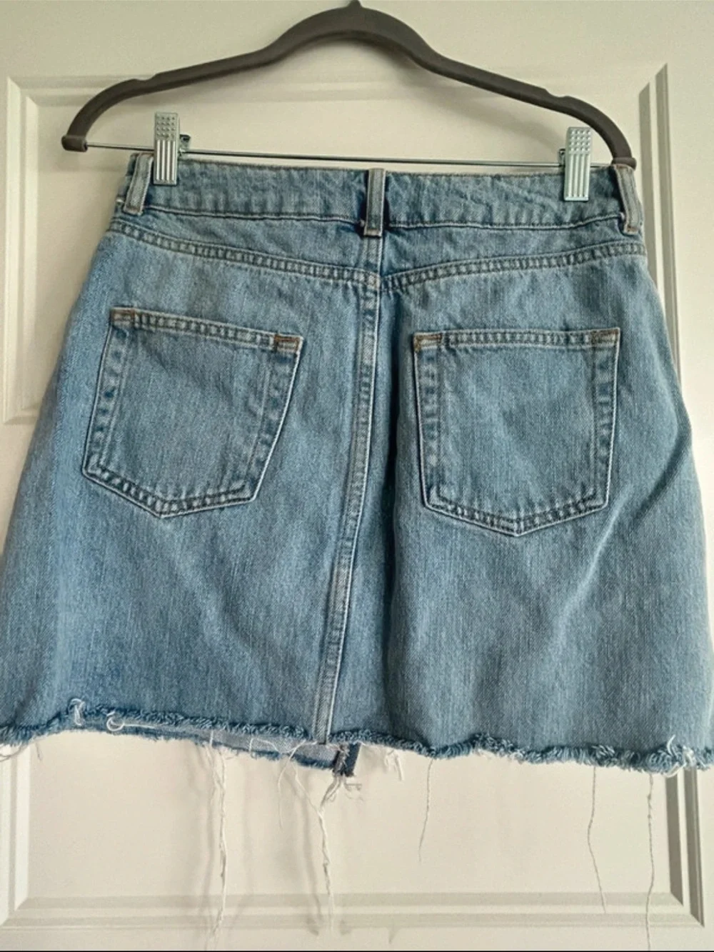 Light Wash Denim Mini Skirt -Topshop